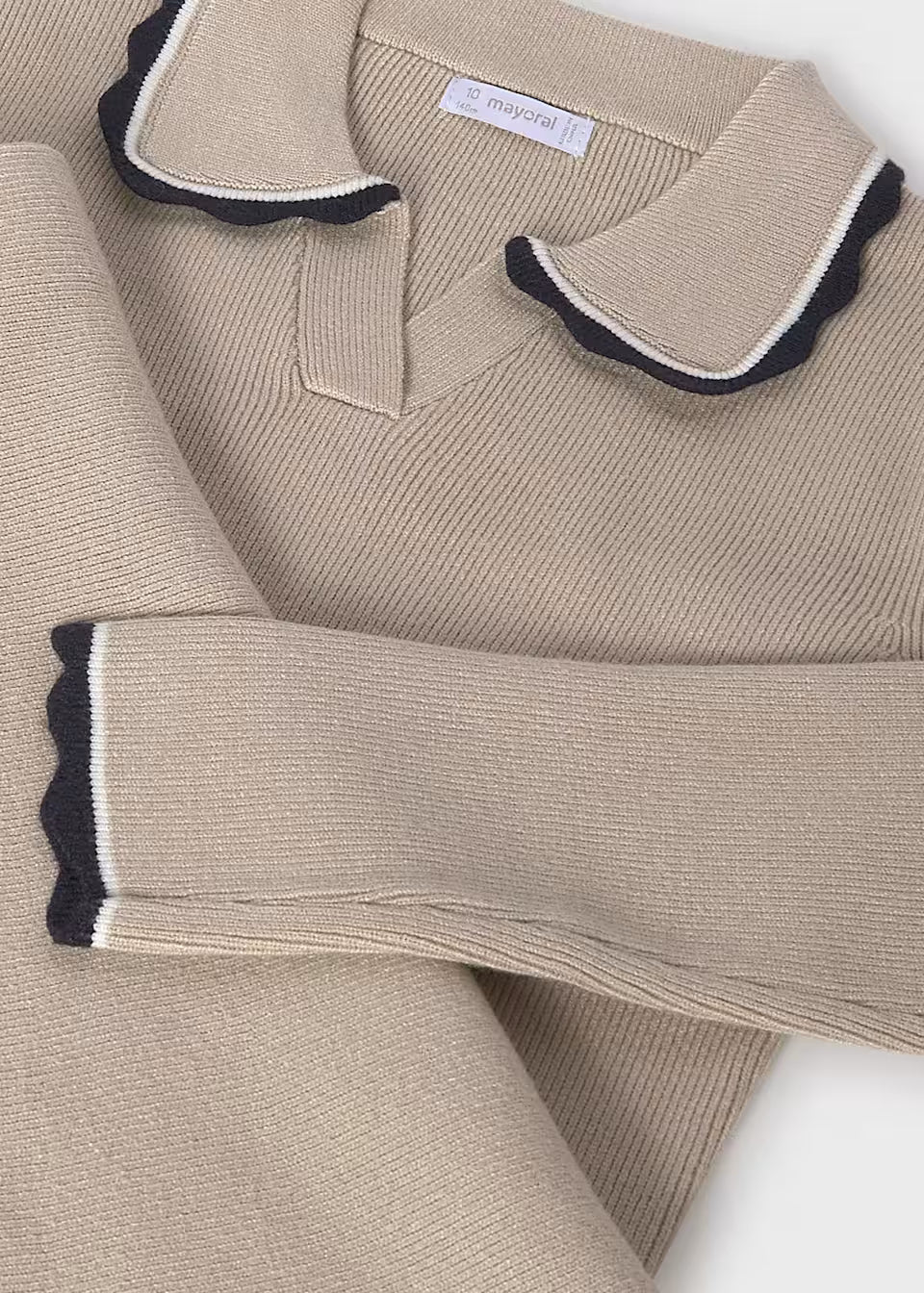 Cream Knit Skirt Set