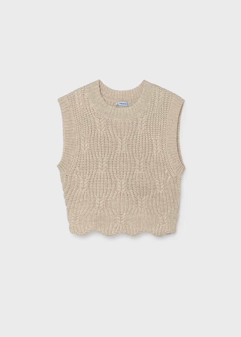 Cream Knit Sweater Vest