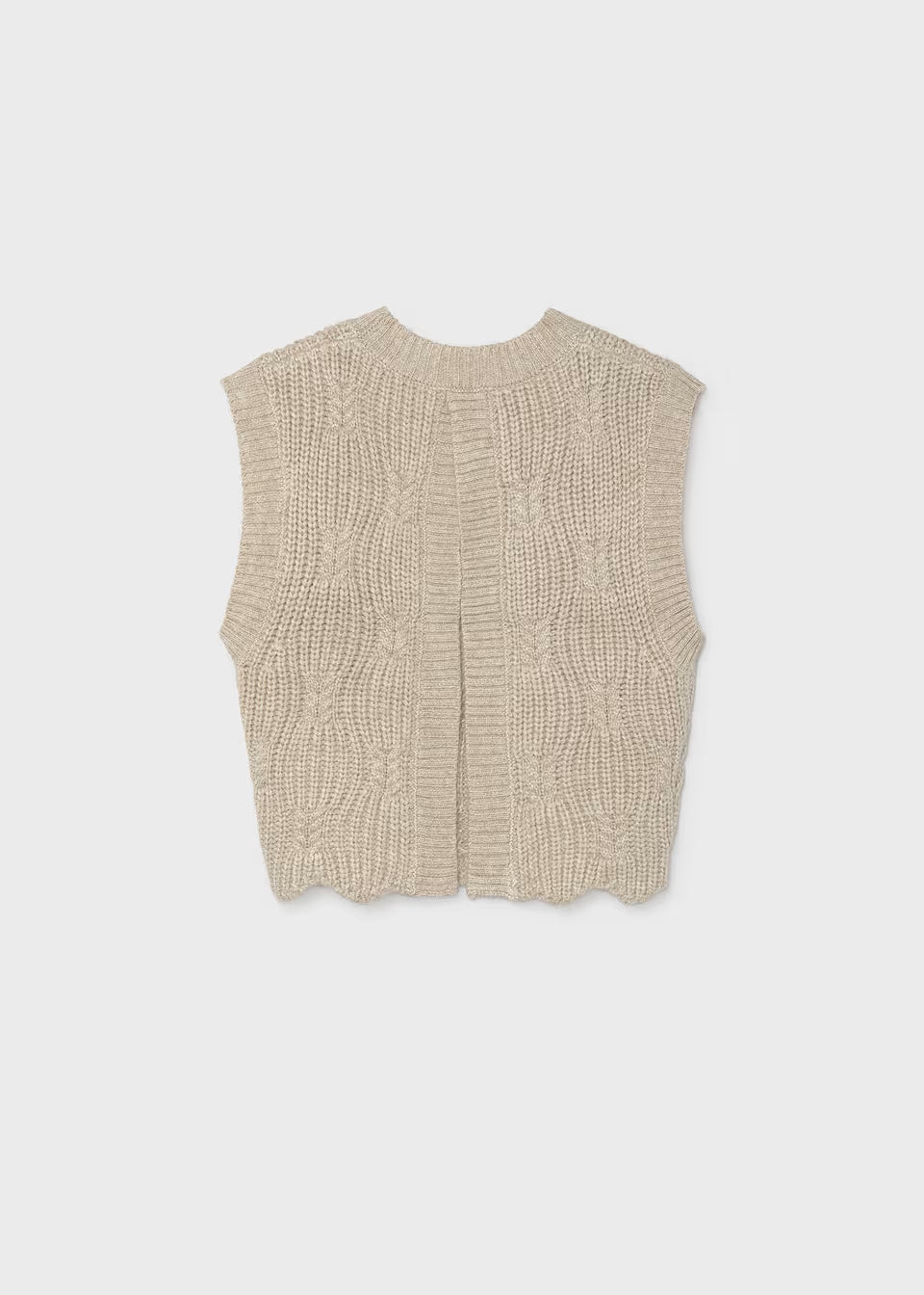 Cream Knit Sweater Vest