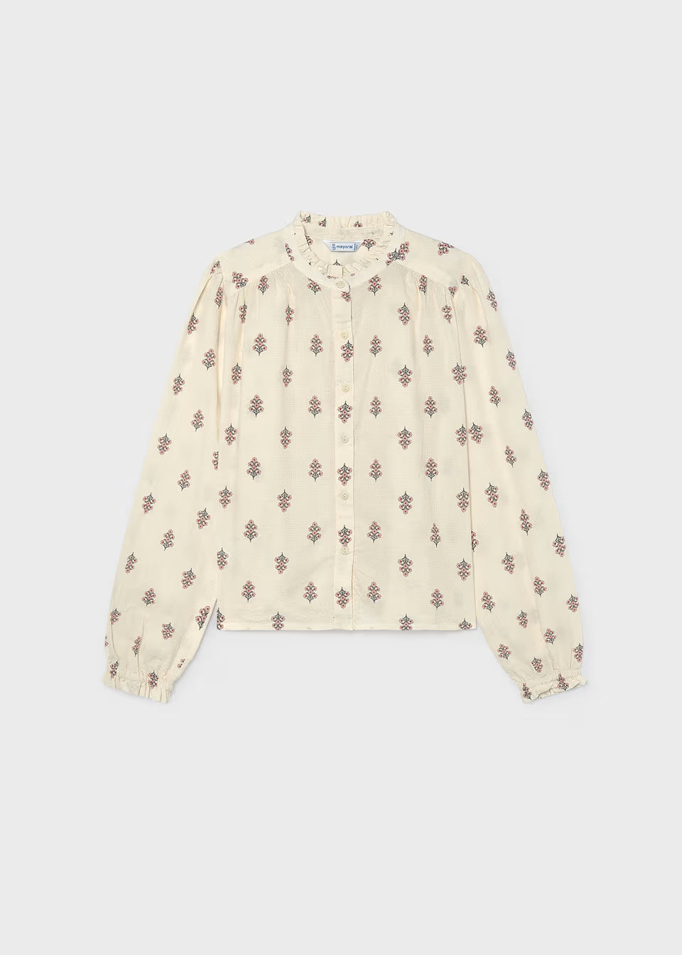 Floral Printed Jacquard Blouse
