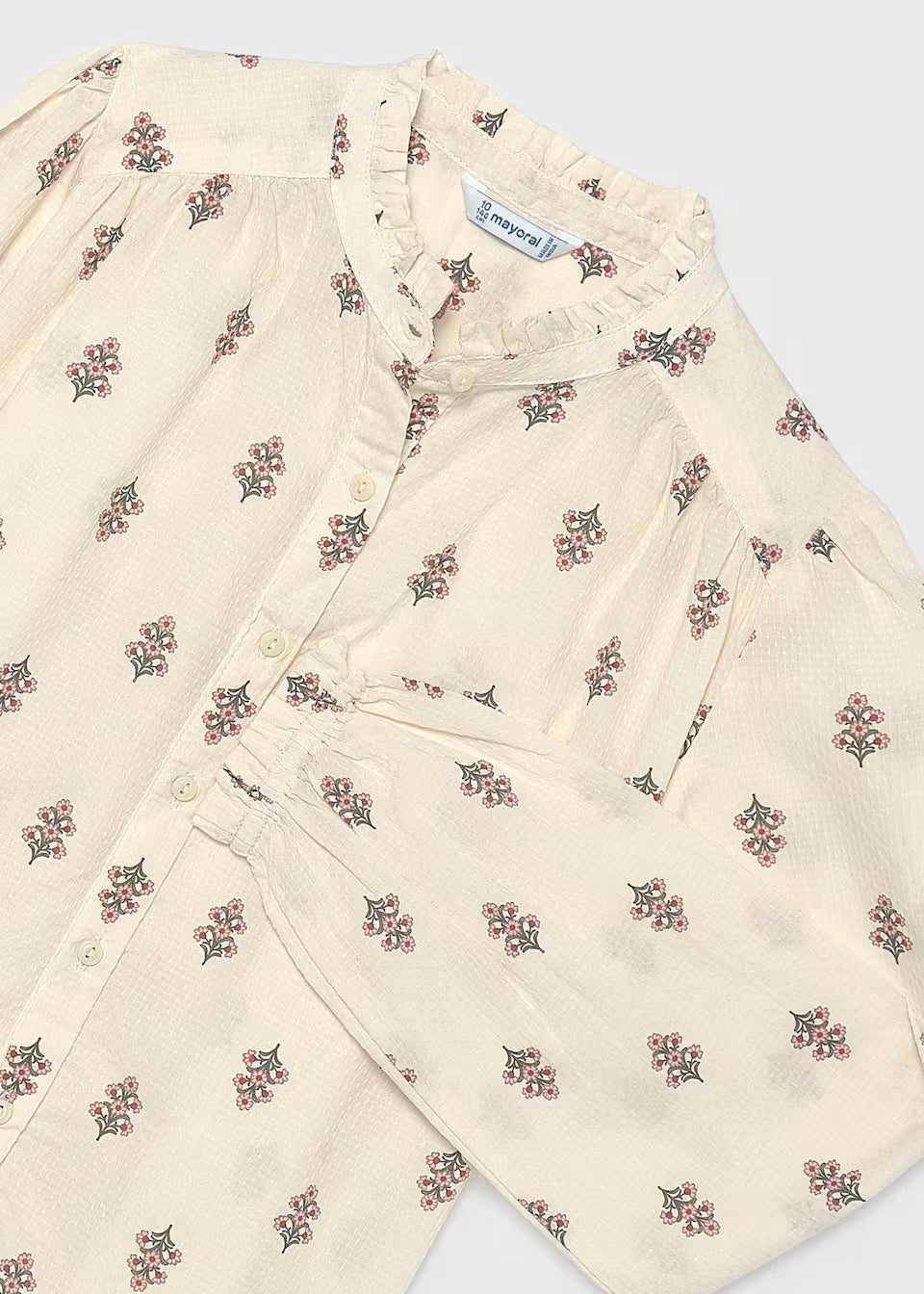 Floral Printed Jacquard Blouse