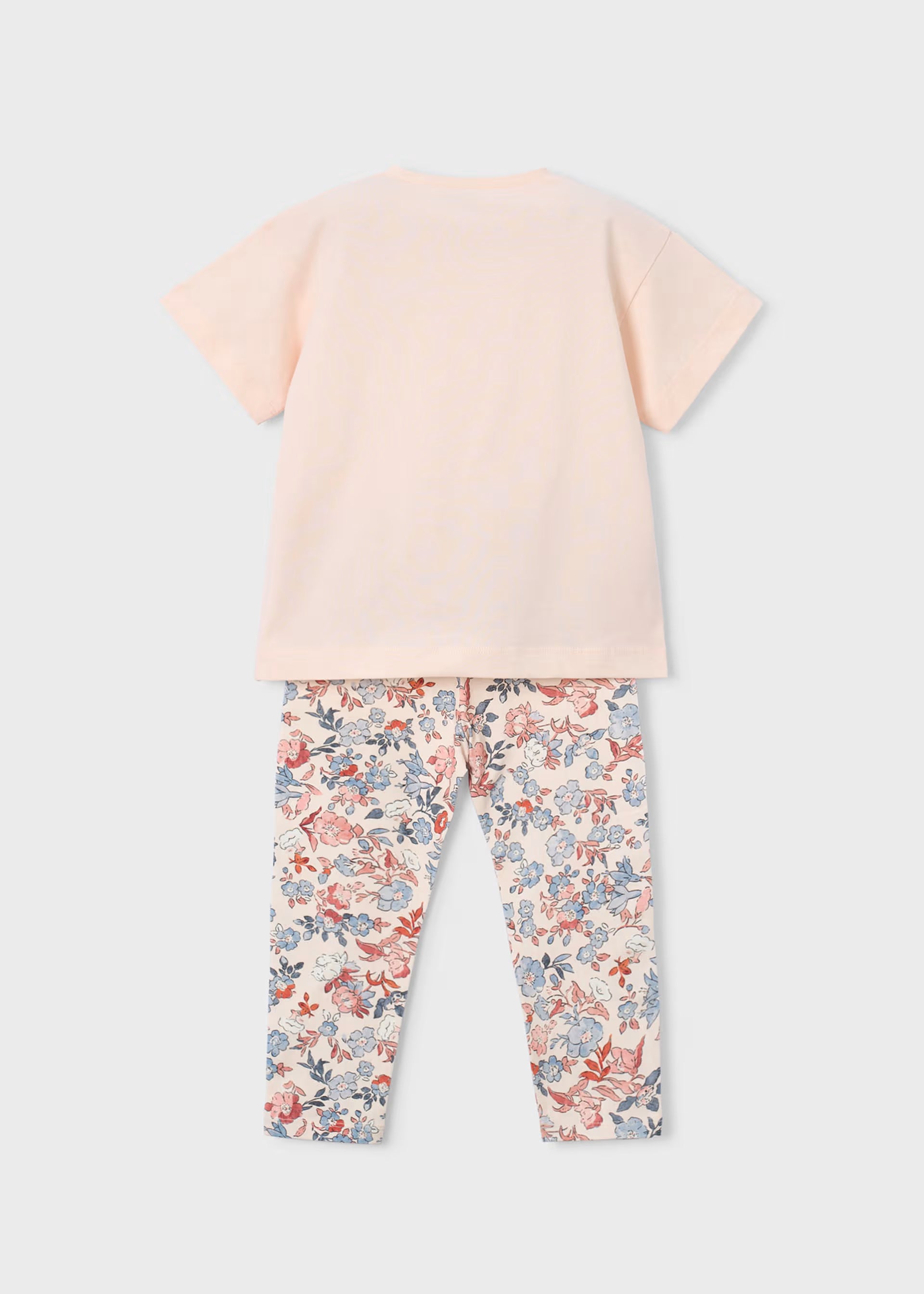 Salmon Pink Rodeo Club Tee & Floral Leggings