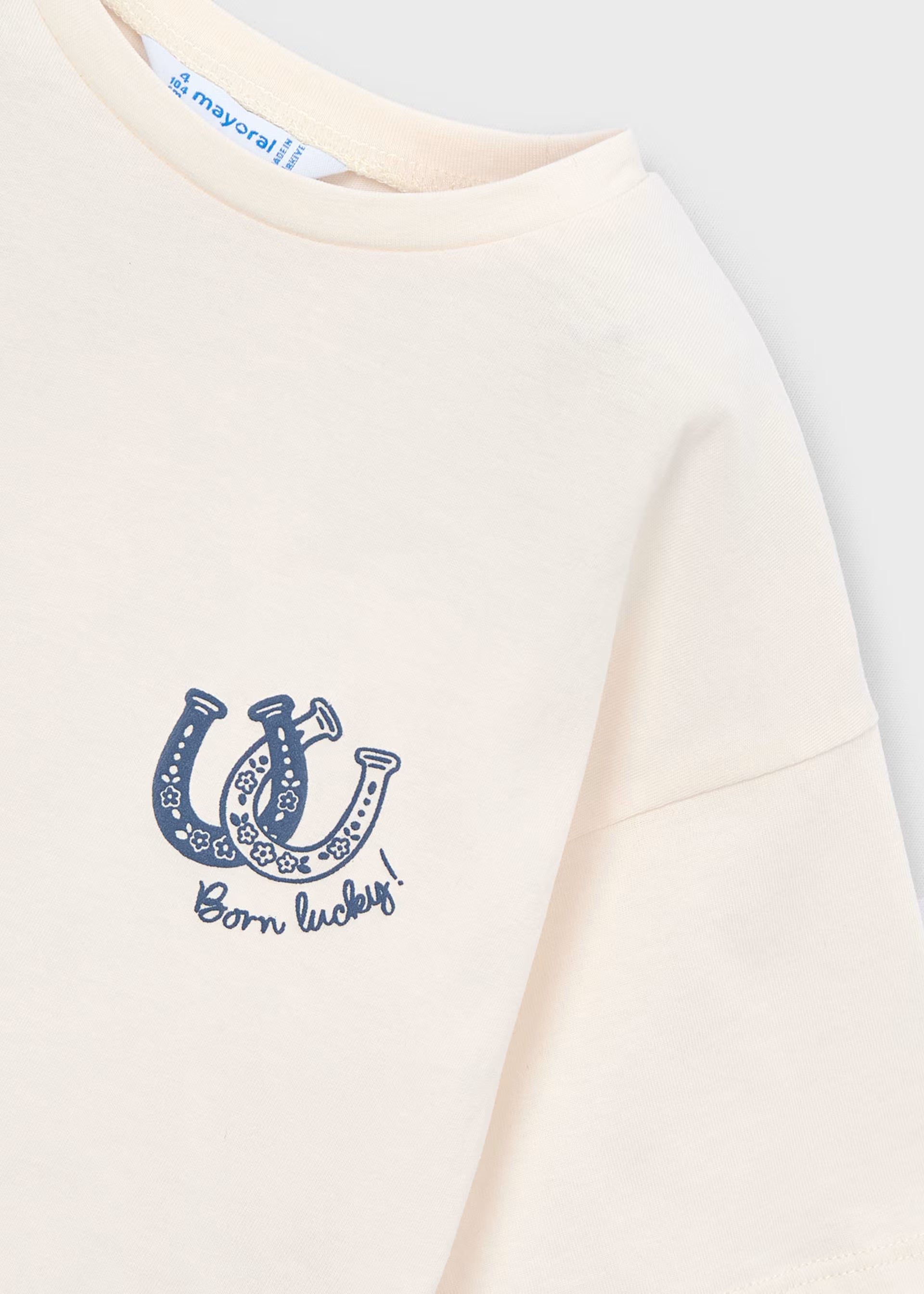 Ivory Born Lucky Horseshoe Tee & Scarf