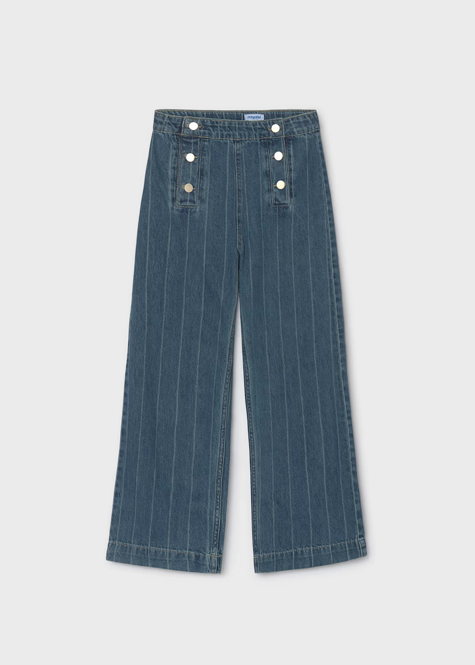 Wide Leg Denim Trousers