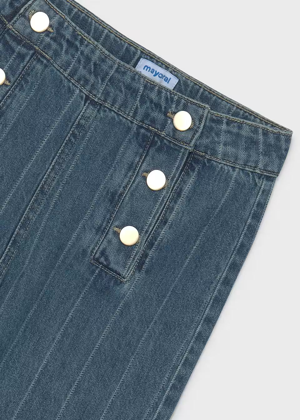Wide Leg Denim Trousers
