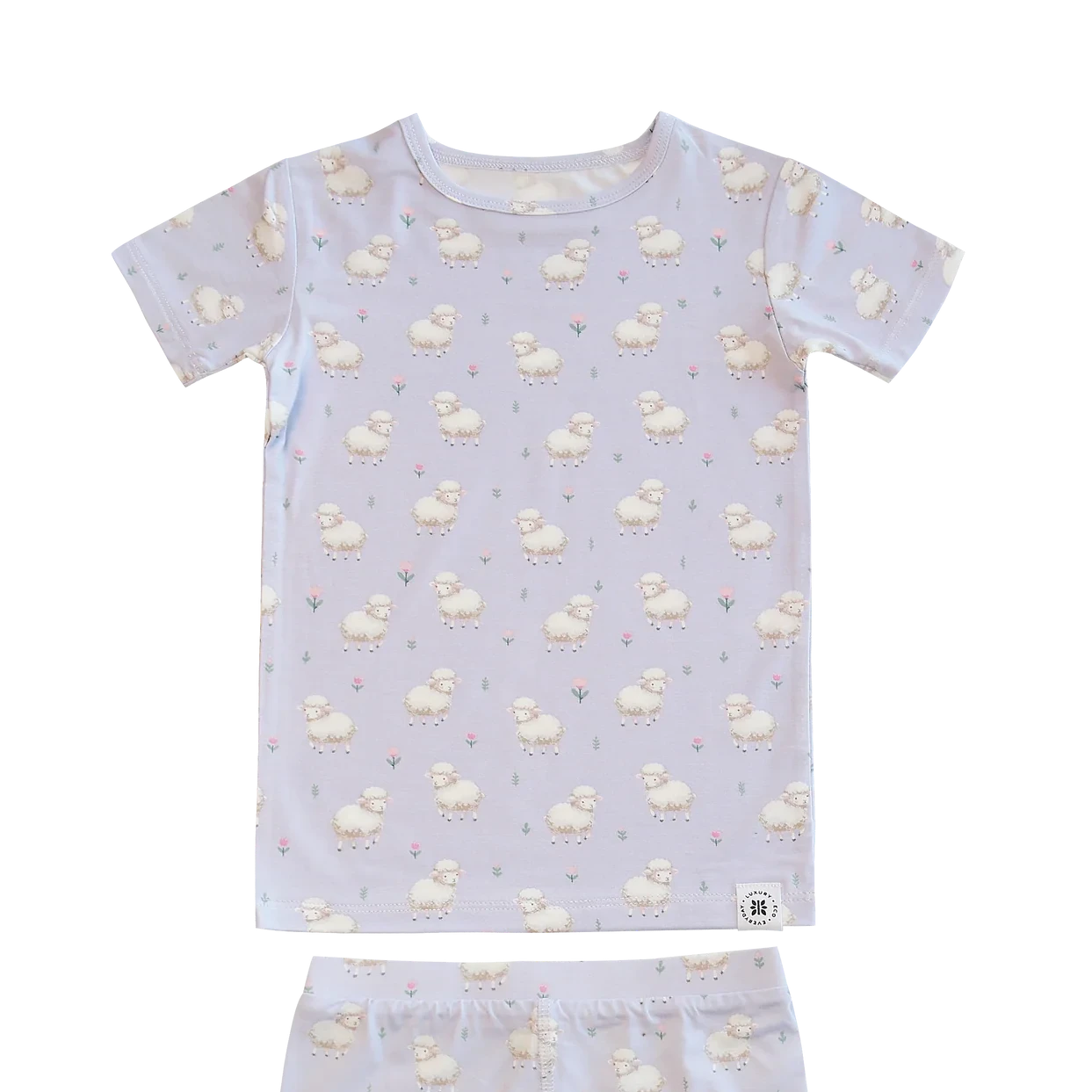 Lavender Little Sheep SS PJ Set