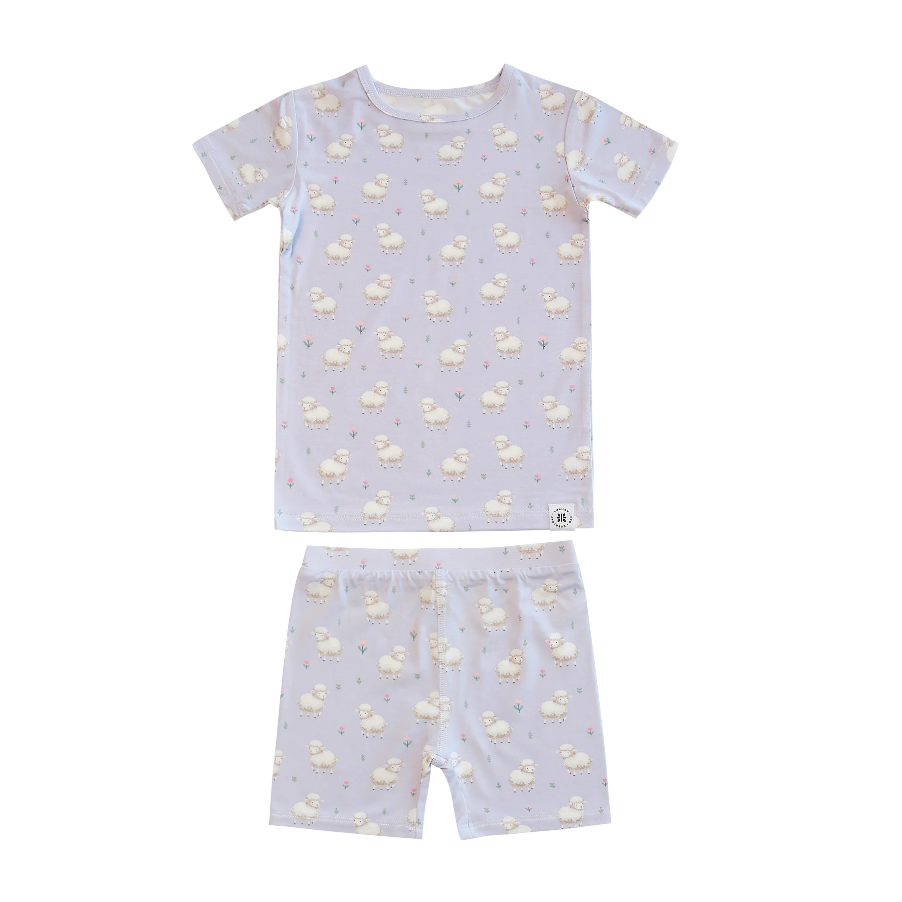 Lavender Little Sheep SS PJ Set