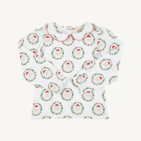 TBBC Maude's Peter Pan Collar Shirt LS Pima North Pole Portrait