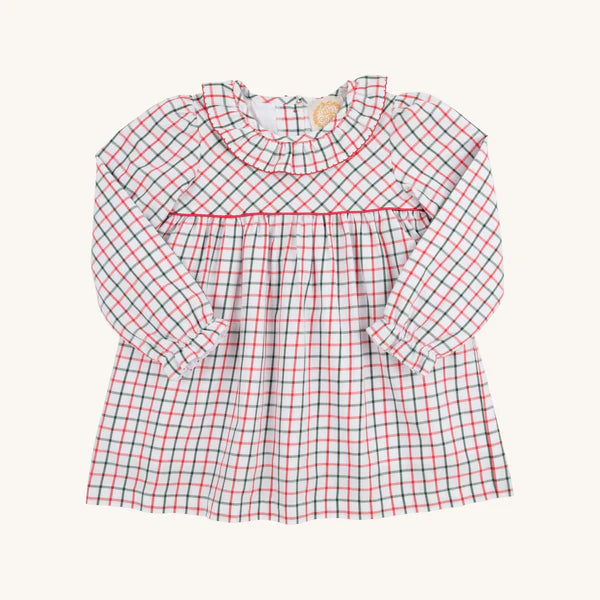 TBBC Ramona Ruffle LS Dress Old Town Tattersall