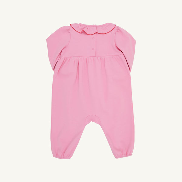 TBBC LS Ramona Ruffle Romper Hamptons Hot Pink/Green