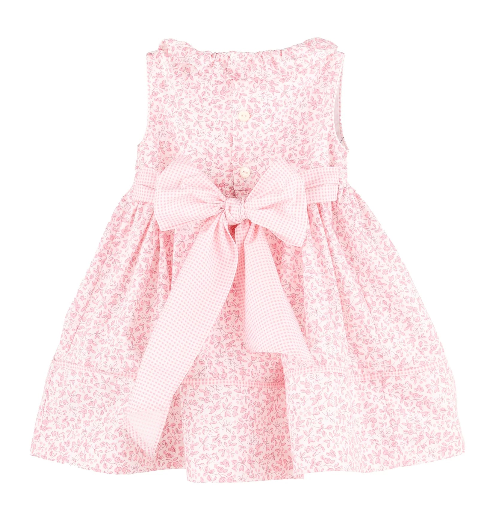 Floral Blooms Ruffle Collar Dress Pink
