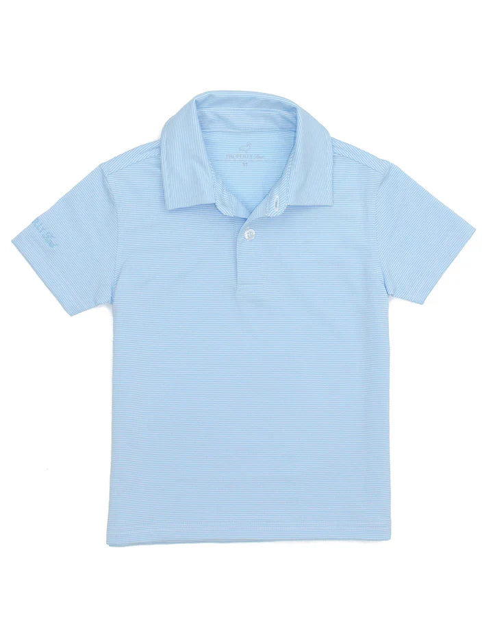 Powder Blue Stripe Gulfport Polo