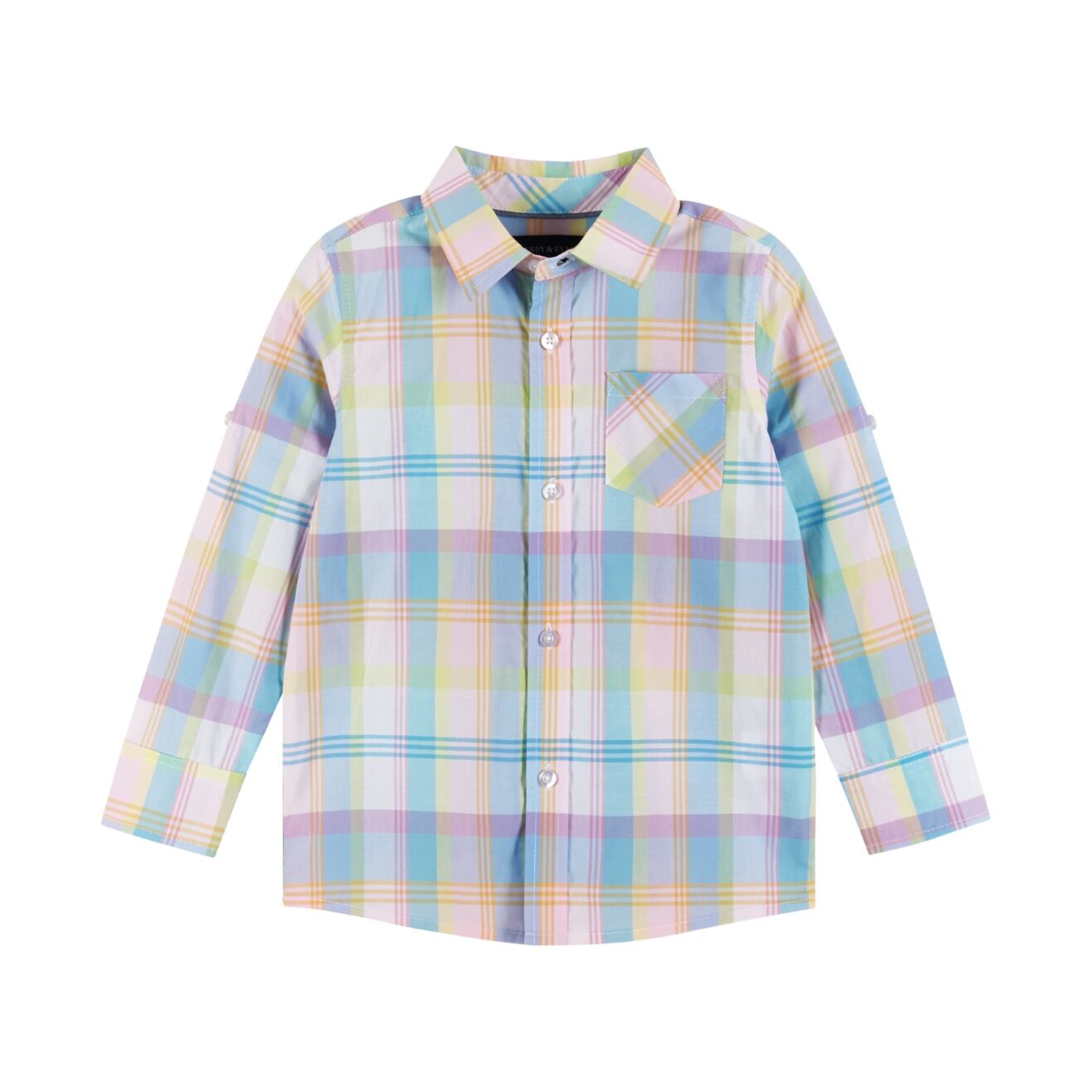 Multi Plaid Two-Fer Buttondown Shirt