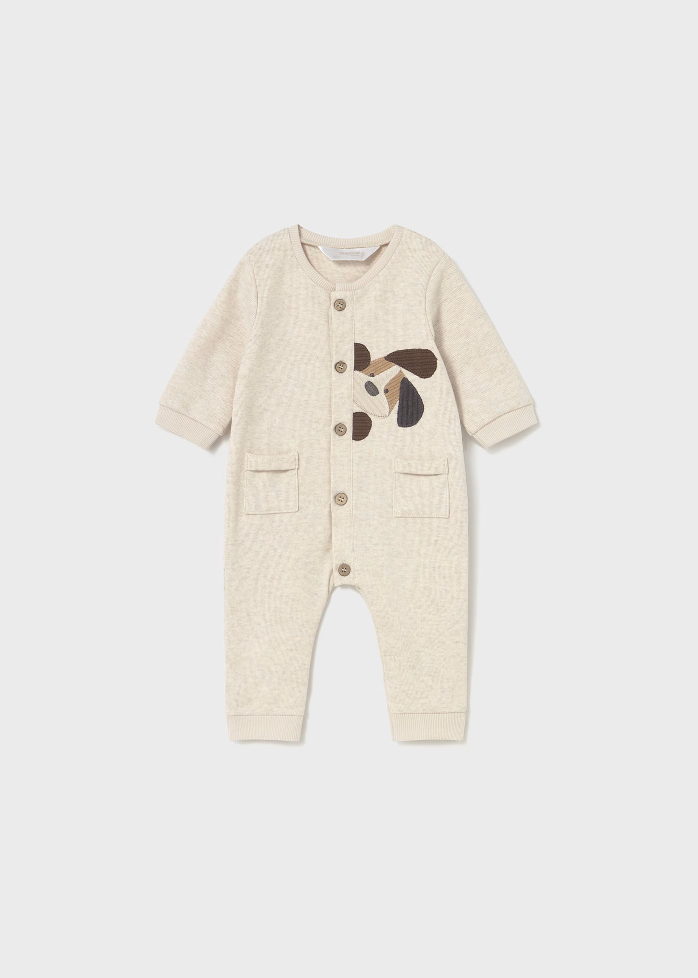 Tan Pocket Puppy Romper (w Tail!)