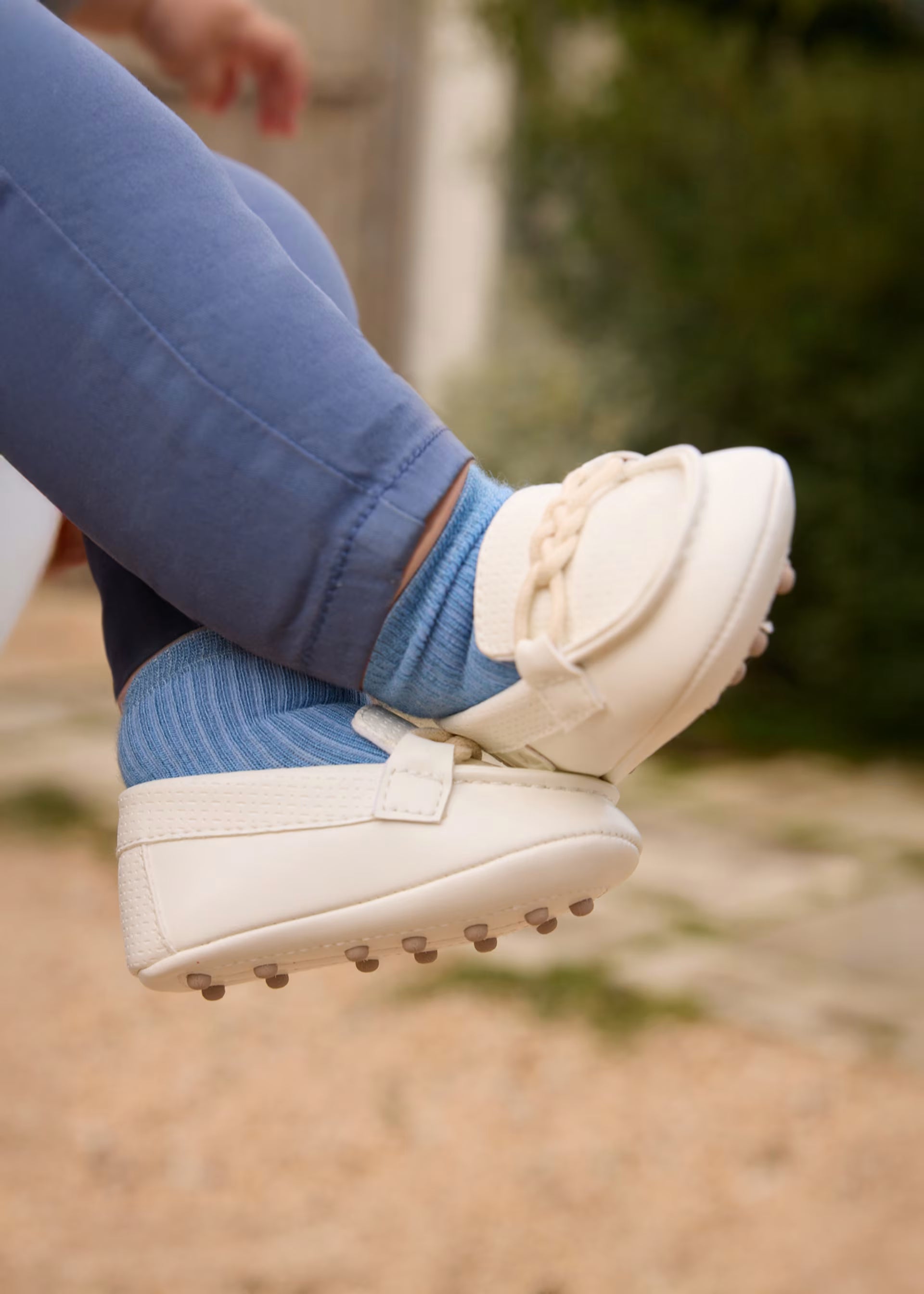 White Knotted Top Boat Shoes