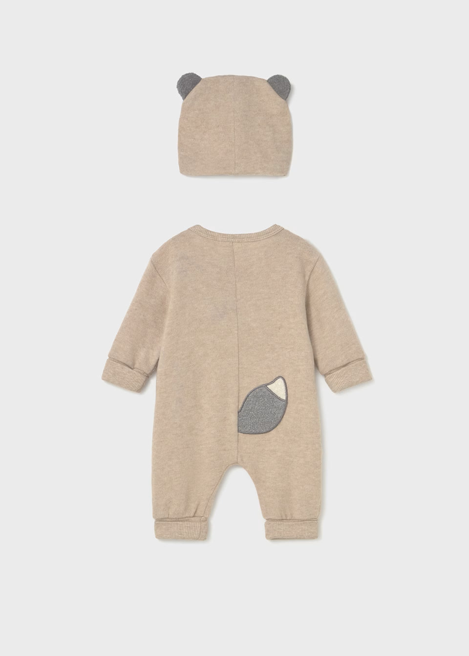 Bear Face Zip Romper & Bear Hat