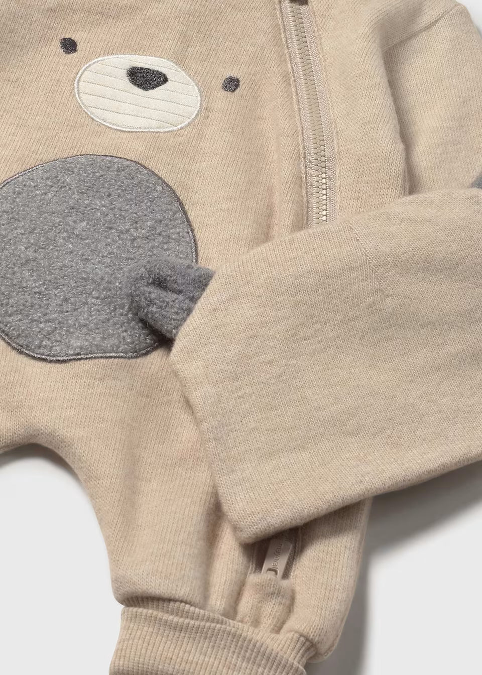 Bear Face Zip Romper & Bear Hat