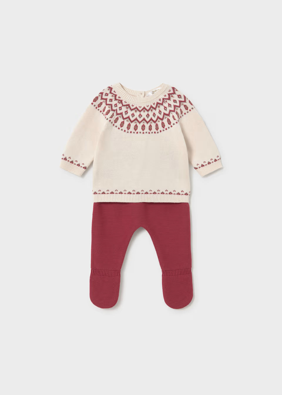 Cranberry Fairisle Sweater Set