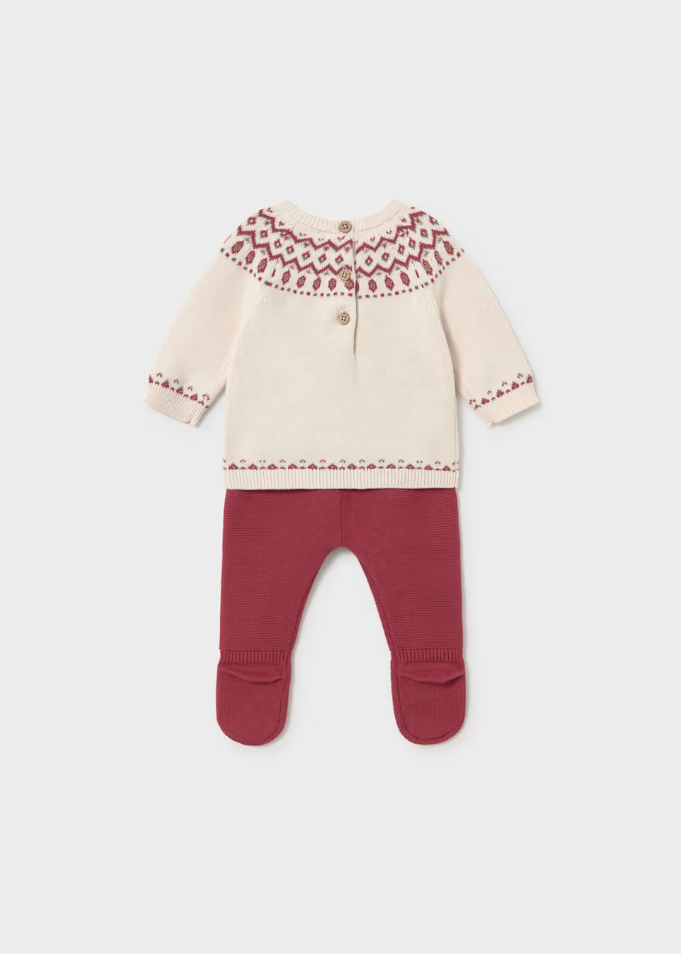 Cranberry Fairisle Sweater Set