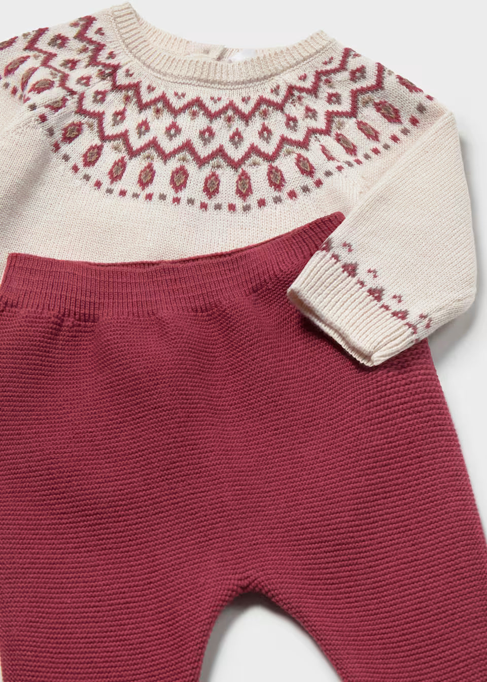 Cranberry Fairisle Sweater Set
