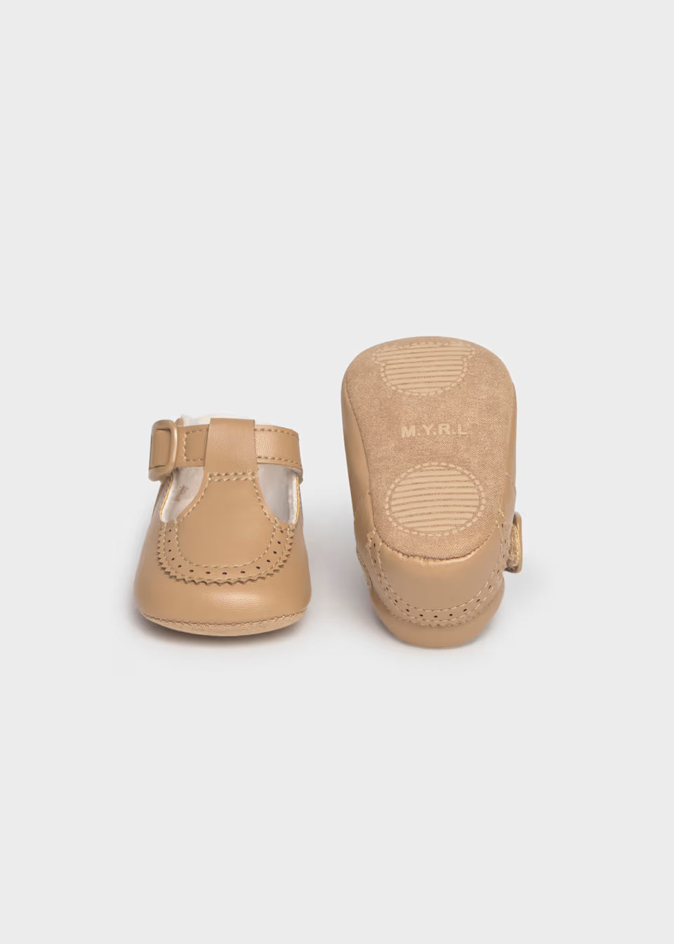 Tan Mary Jane Baby Shoes