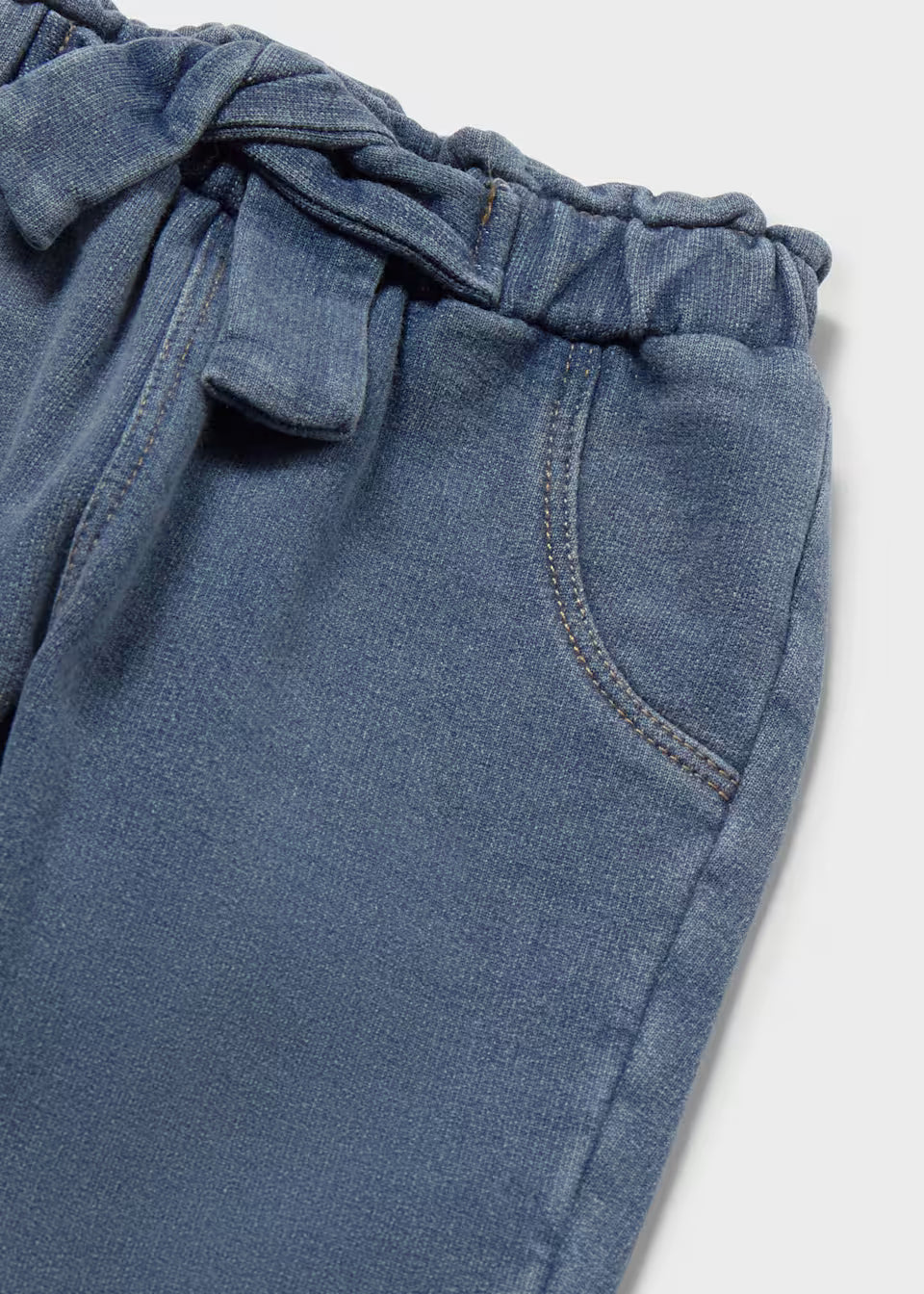 Tie Waist Denim Pants