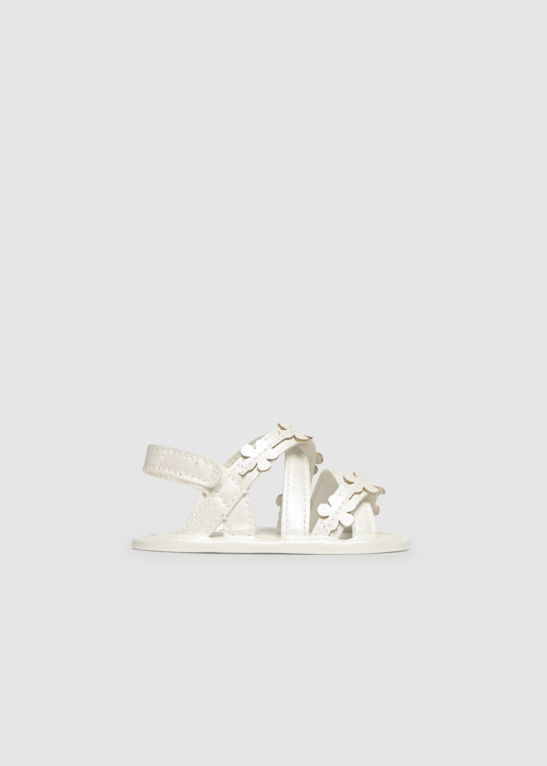 White Flower Strap Sandal