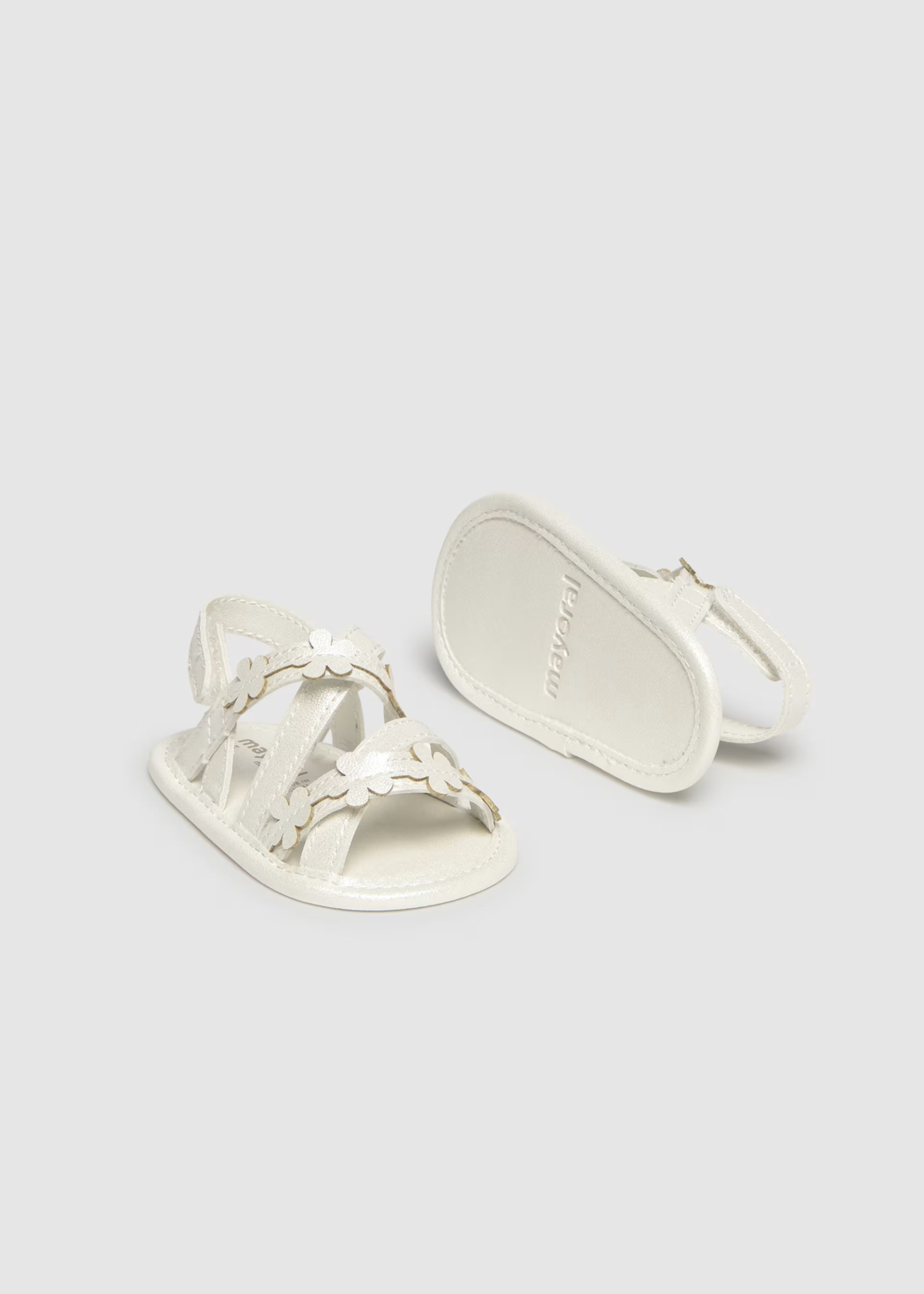 White Flower Strap Sandal