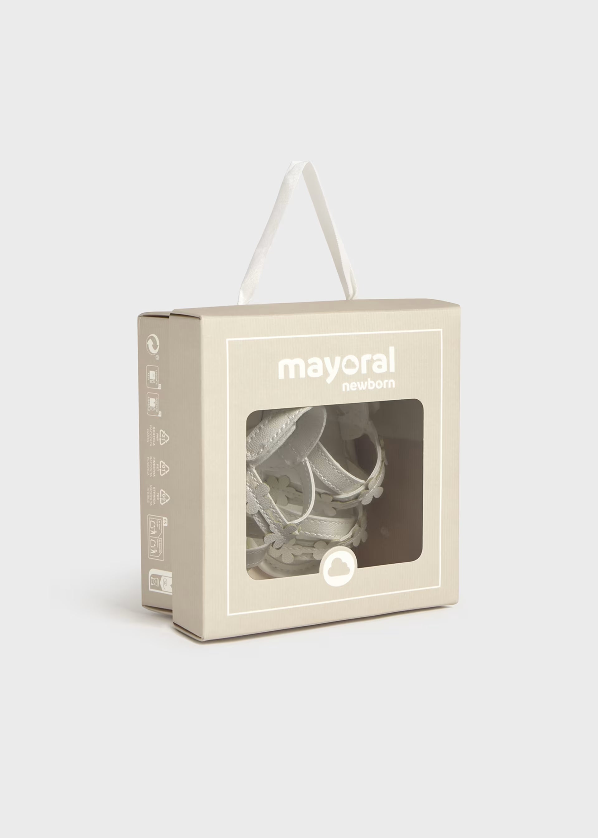 White Flower Strap Sandal