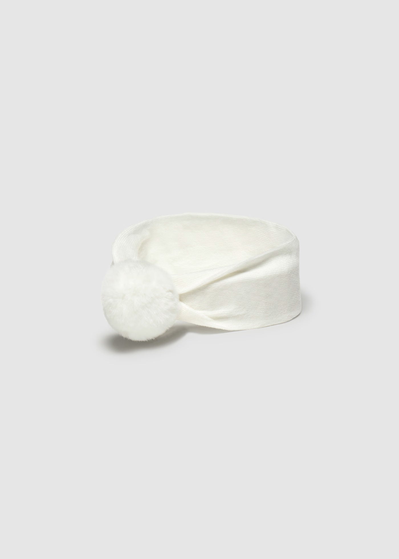 Ivory Fur Pom Pom Headband & Socks