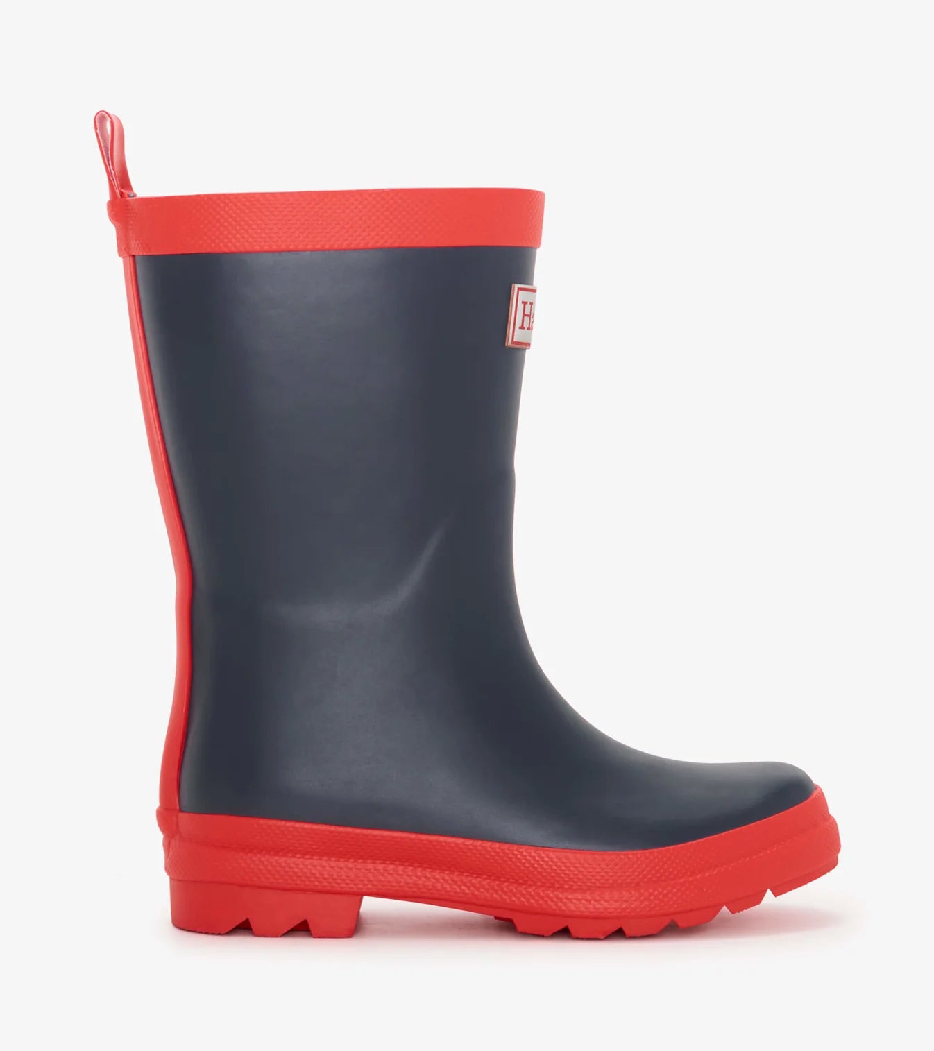 Navy & Red Matte Rain Boots