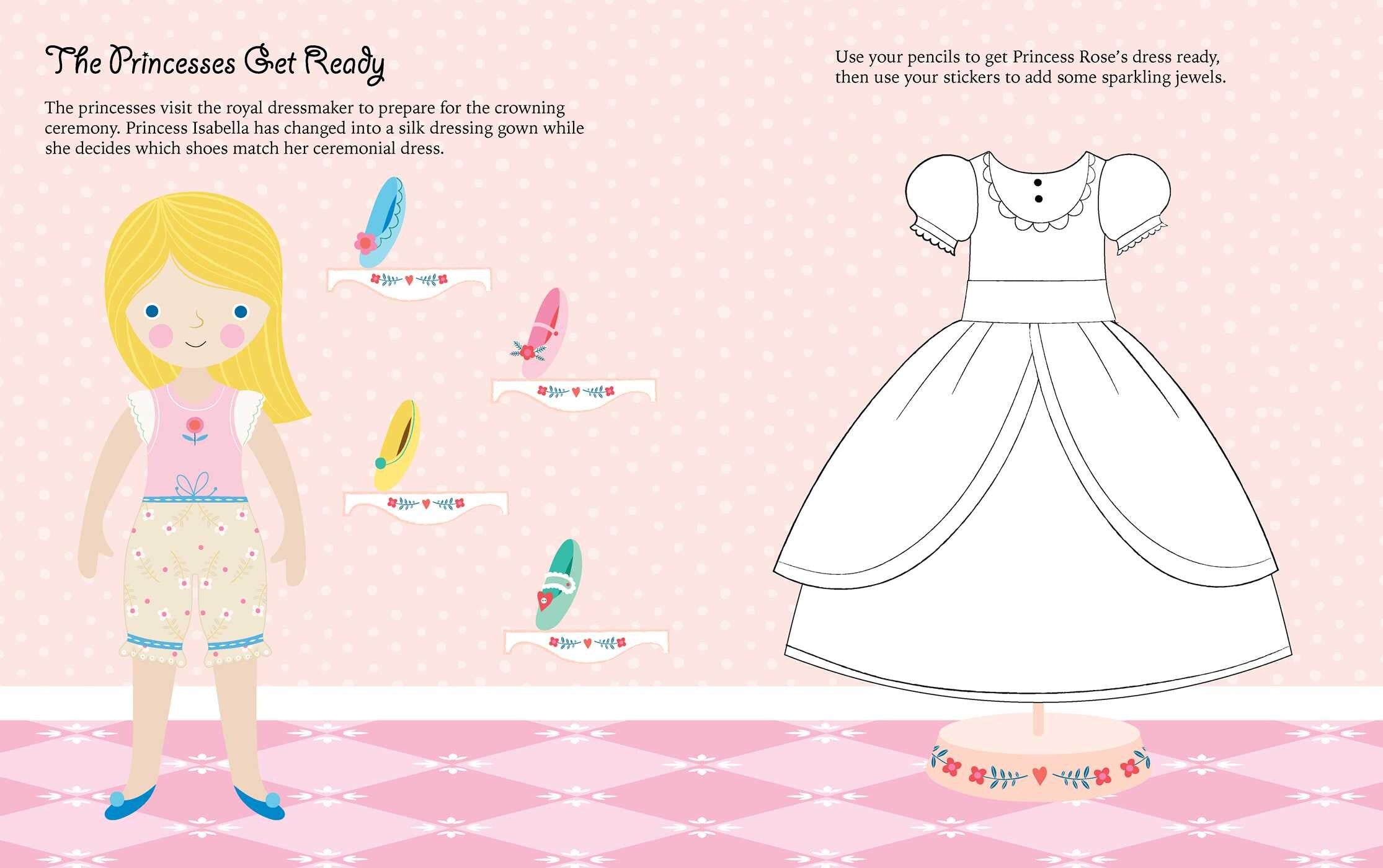 Princesses: Dress-Up Sticker Book by