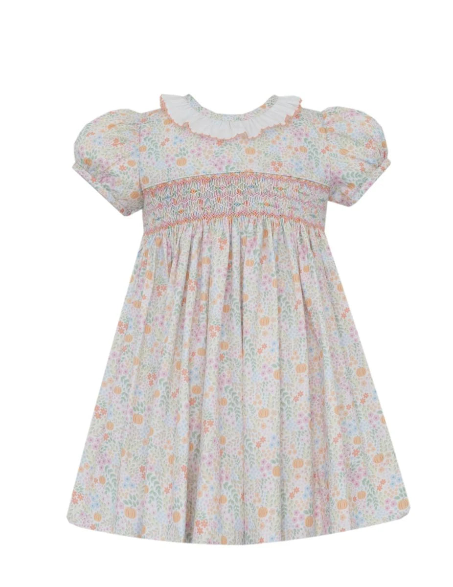 Pumpkin Multicolor Floral Dress