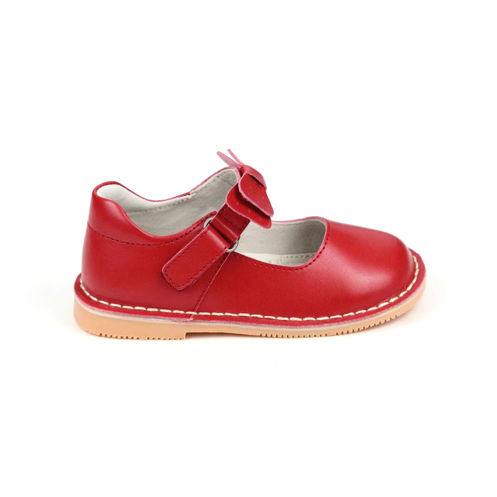 Red Iris Bow Strap Mary Janes