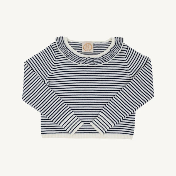TBBC Reece Ruffle Sweater Nantucket Navy