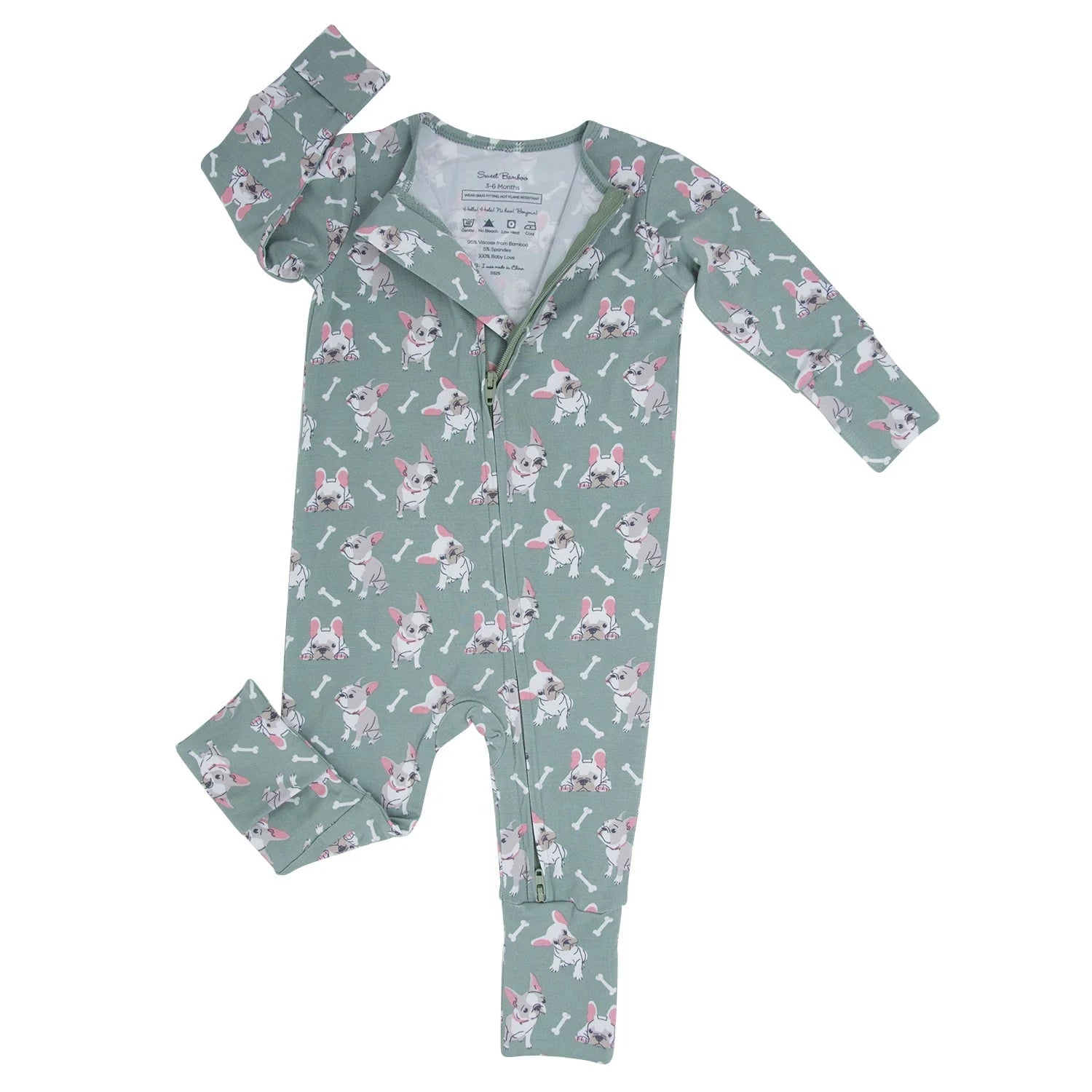 Sage Ruff and Stuff Pink Pup Conv Romper