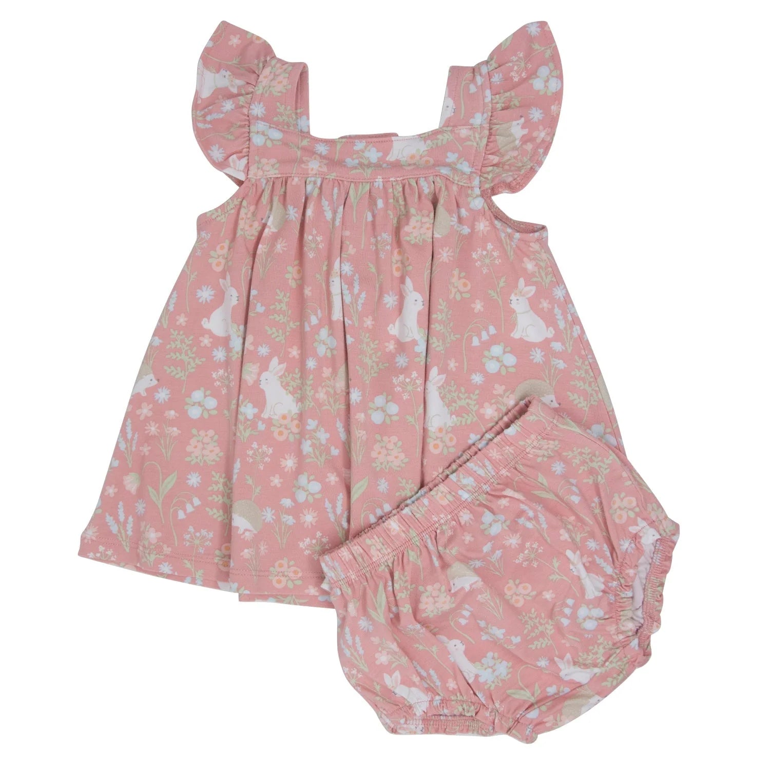 Ruffle Dress & Bloomer - Woodland Bunny