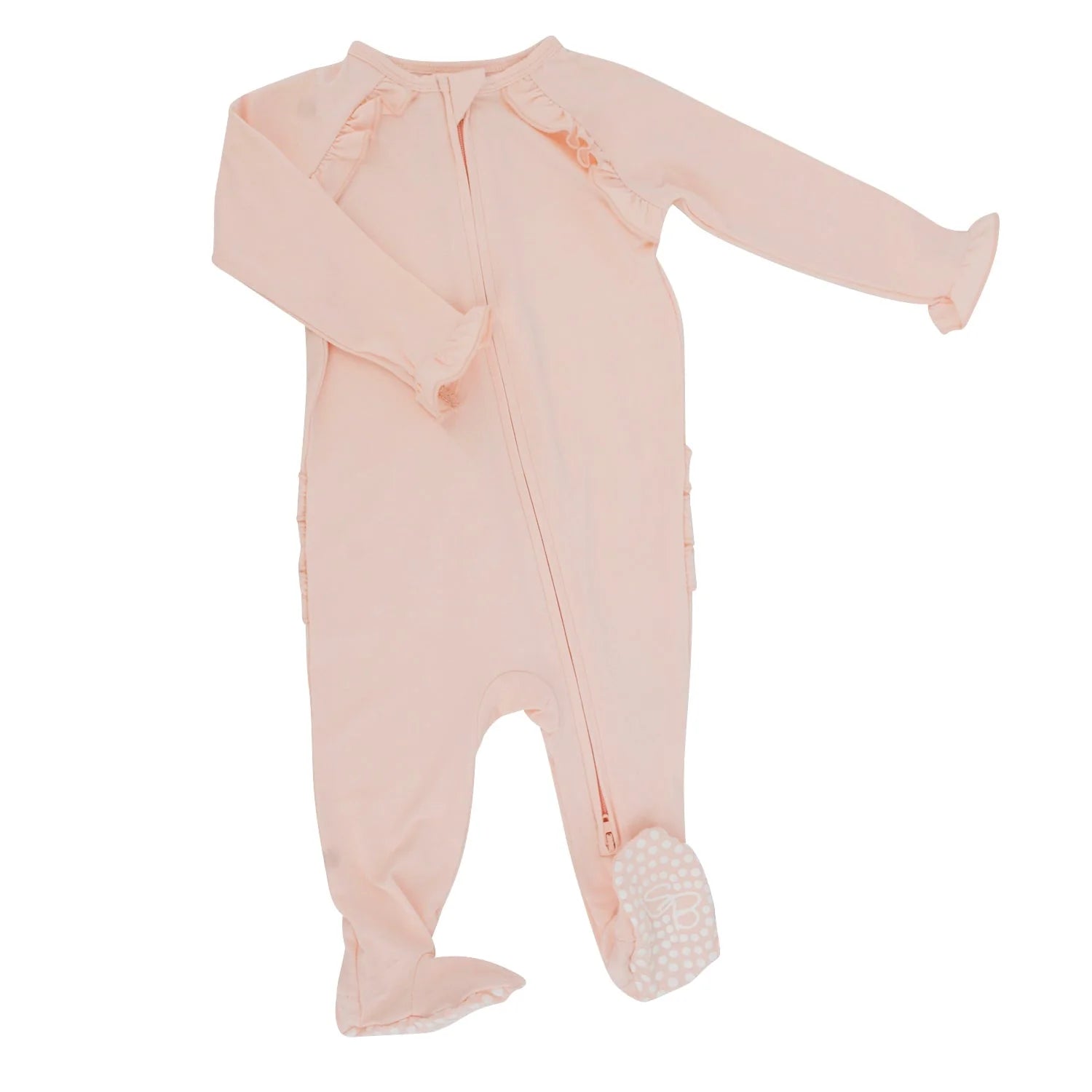Perfect Pink Side Ruffle Footie