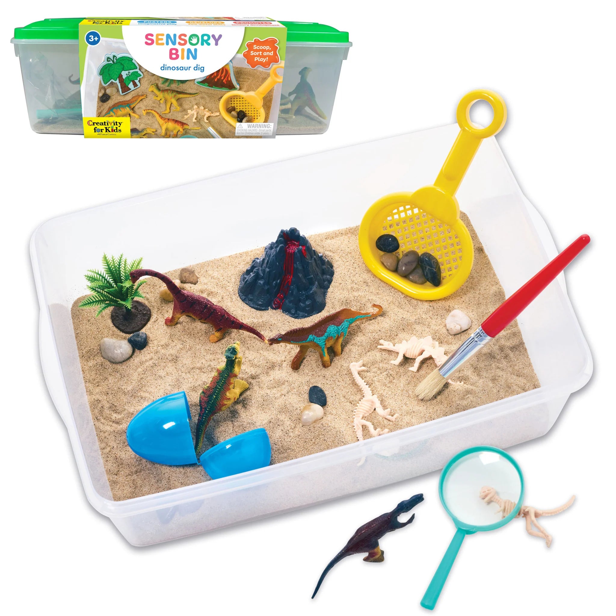 Sensory Bin Dinosaur Dig