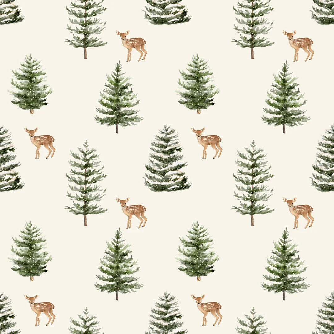 Winter Fawn Zipper Footie