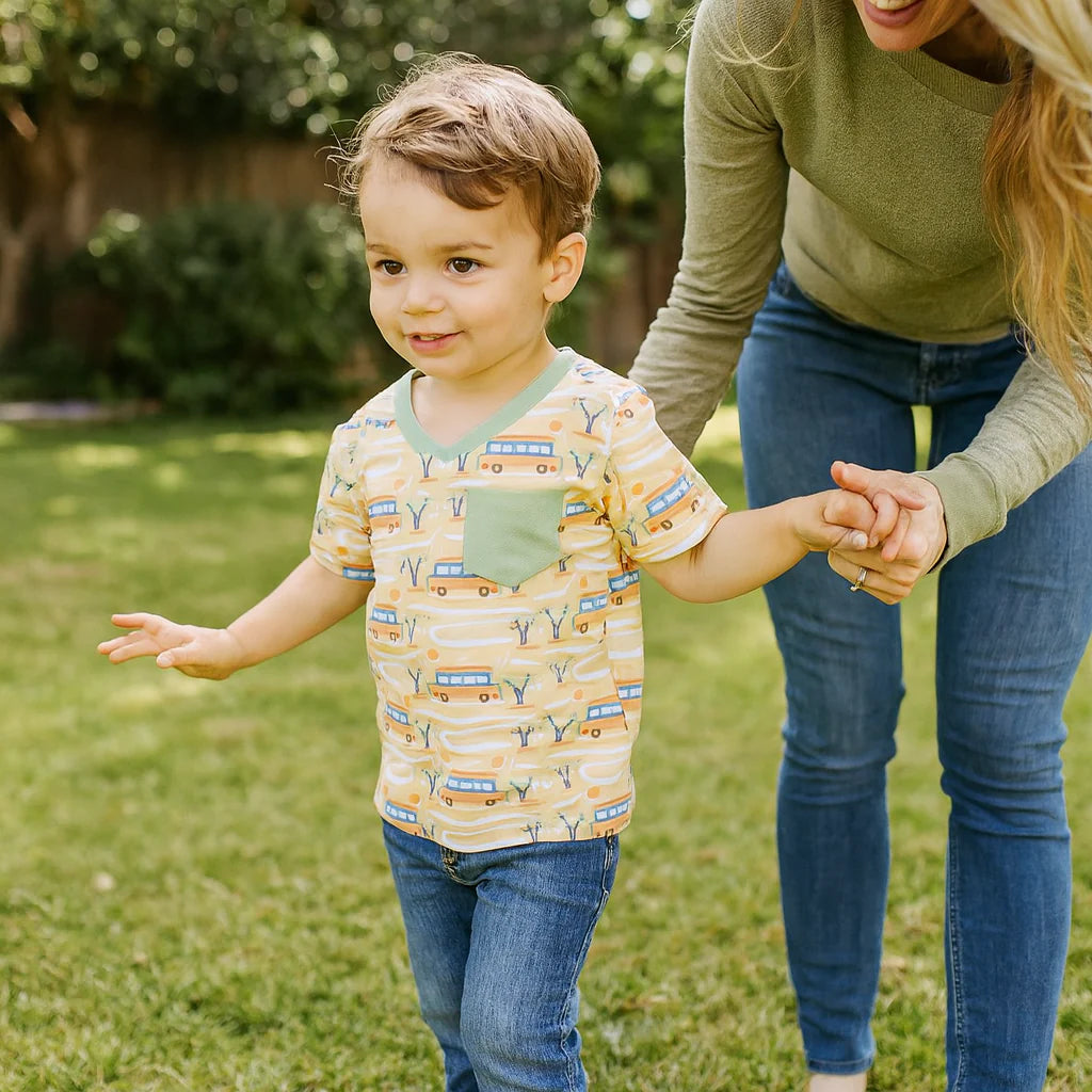 V-Neck Tee - Surf Van