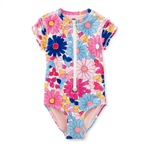 RASH GUARD ONE-PIECE SWIMSUIT