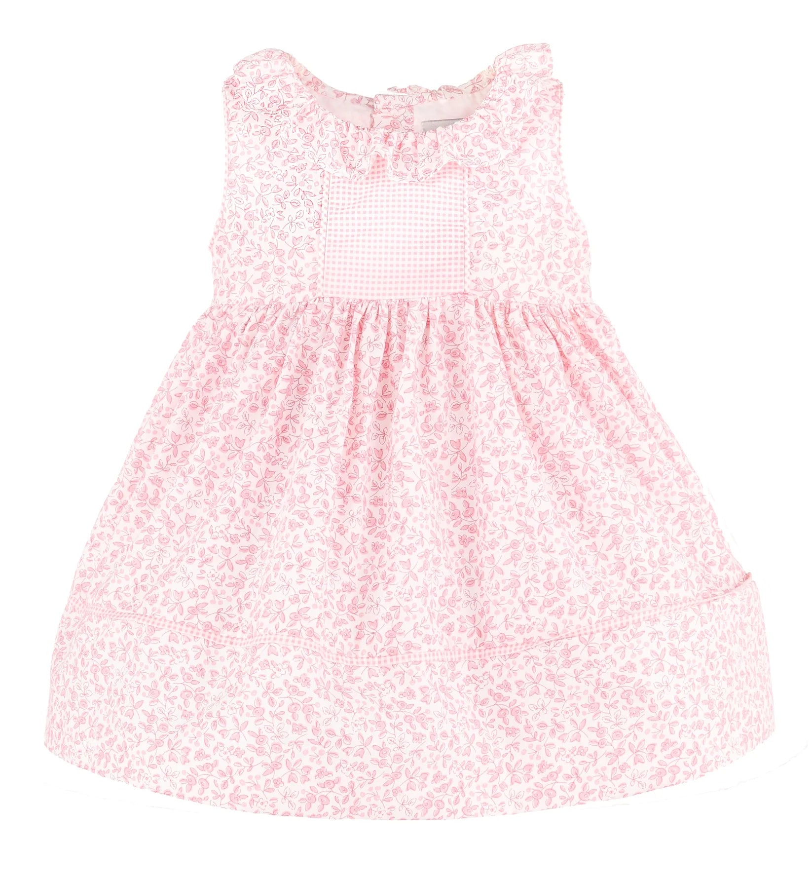 Floral Blooms Ruffle Collar Dress Pink