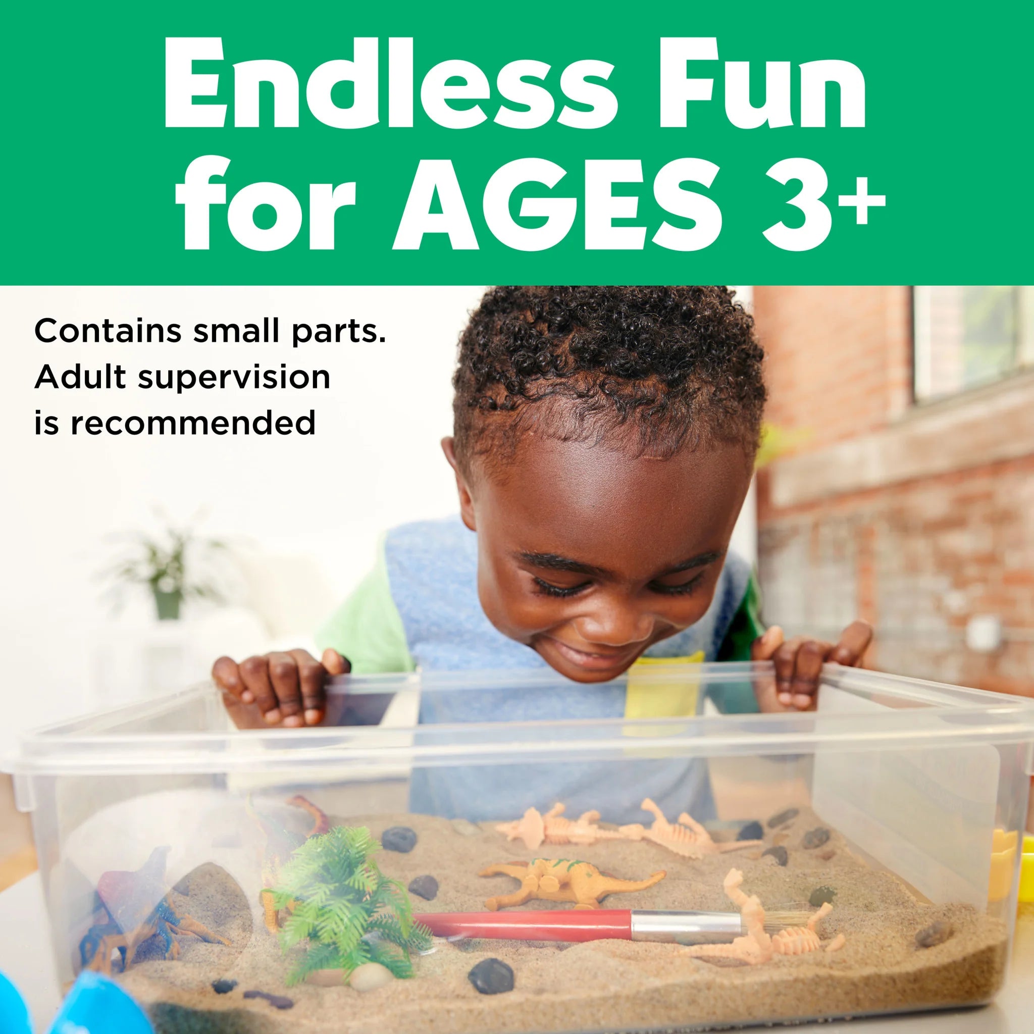 Sensory Bin Dinosaur Dig