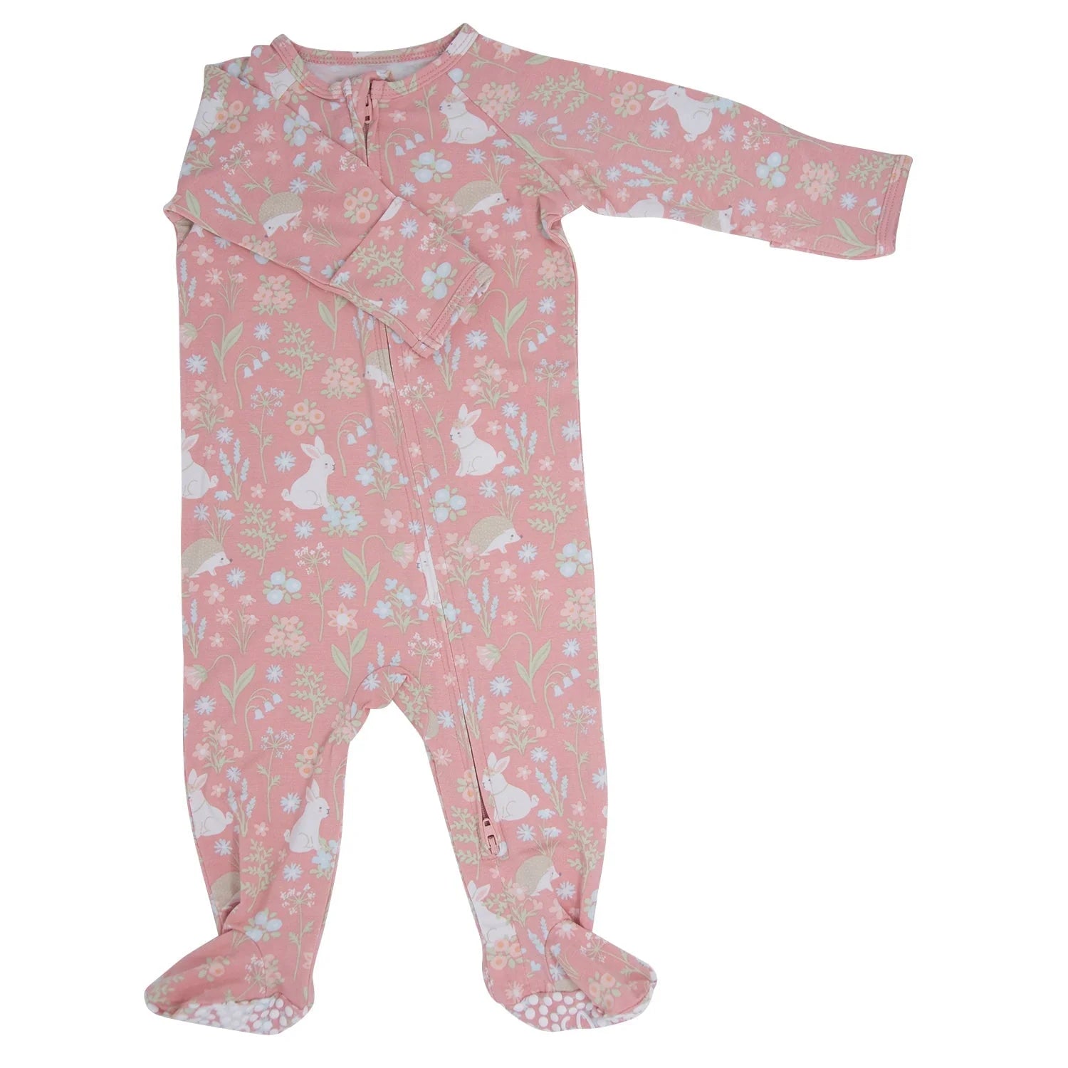 Zipper Footie - Woodland Bunny
