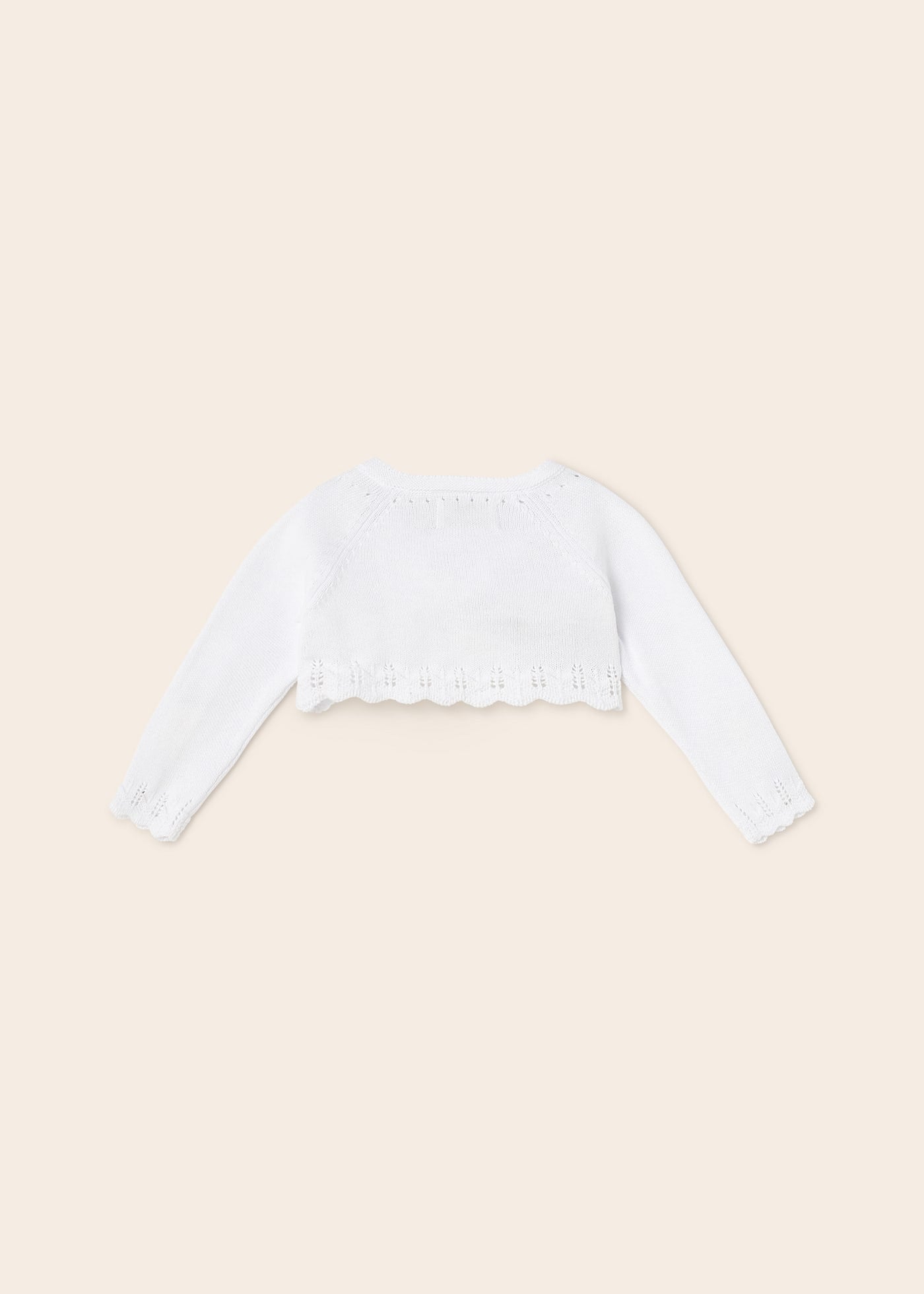 White Raglan Single Button Cardigan