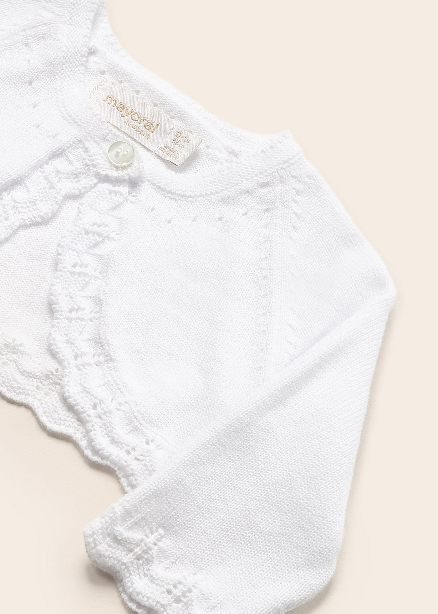 White Raglan Single Button Cardigan