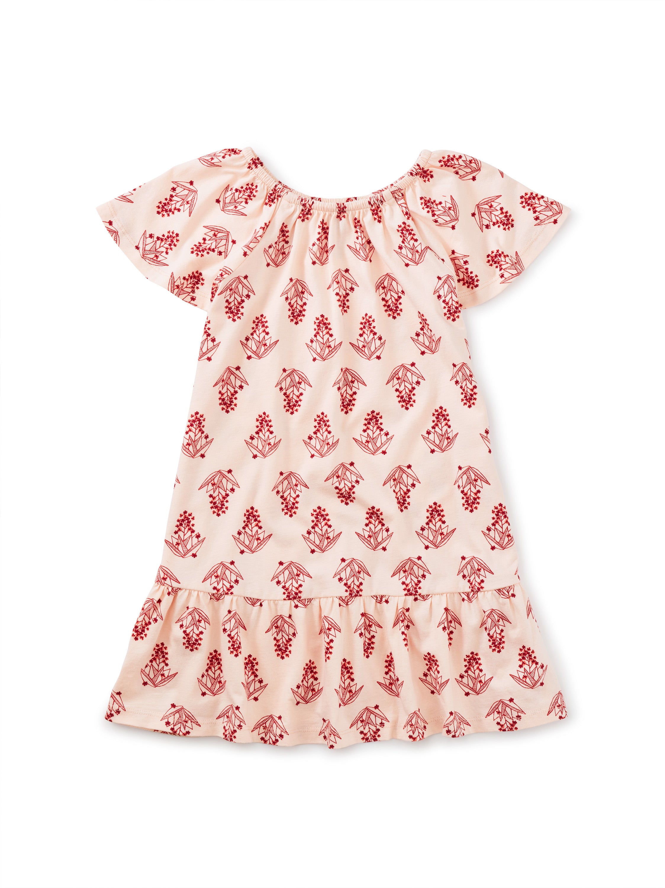 Agave Print Pink Twirl Drop Skirt Dress